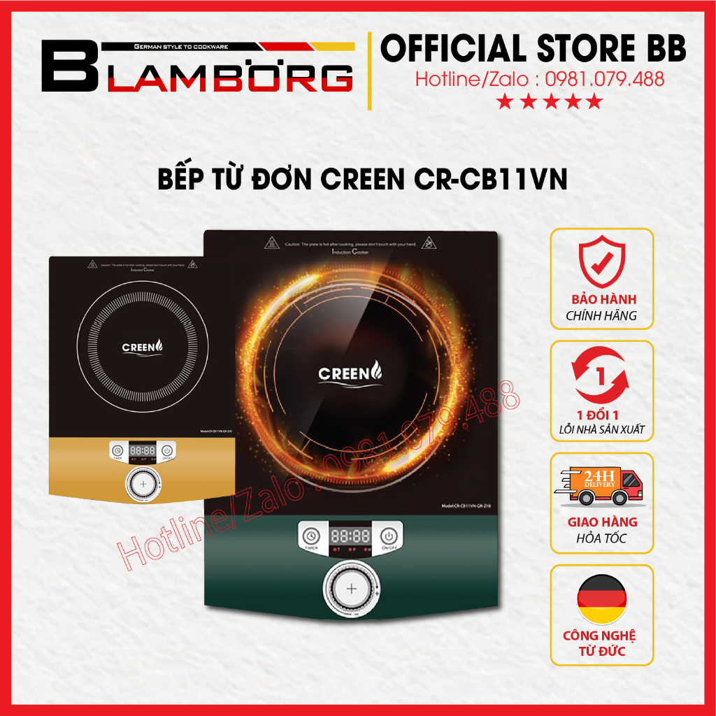 [Giảm 12% SPayLater] BẾP TỪ ĐƠN Creen CR-CB11VN - Bảo hành chính hãng 12 tháng