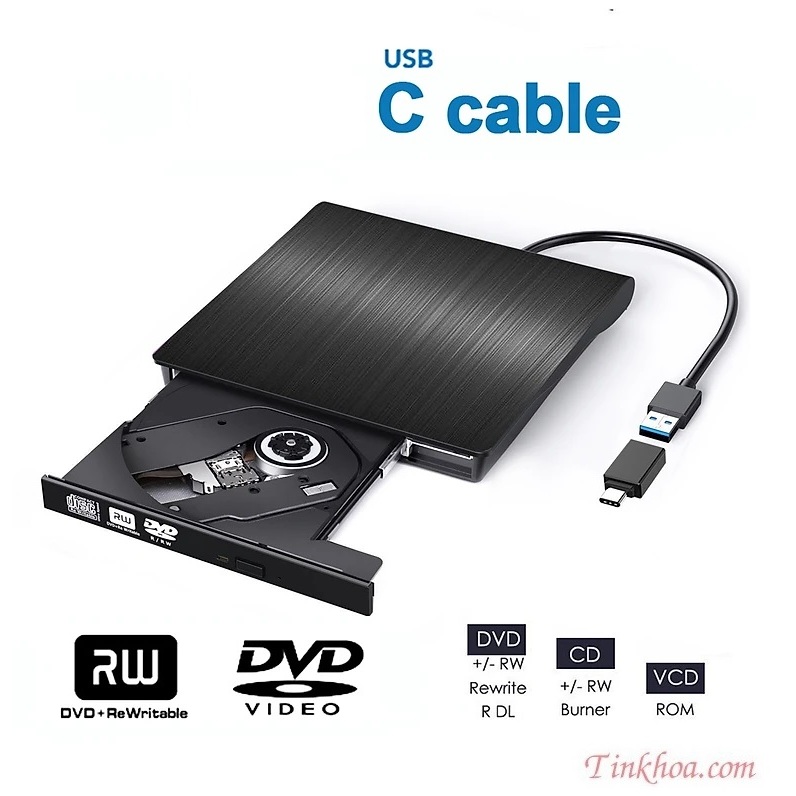 Ổ ghi đĩa DVD-RW HP cổng USB gắn ngaofi dùng cho PC/Laptop.....