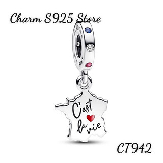 Charm pan ale treo khắc chữ bạc s925 thuần khiết hàng cao cấp