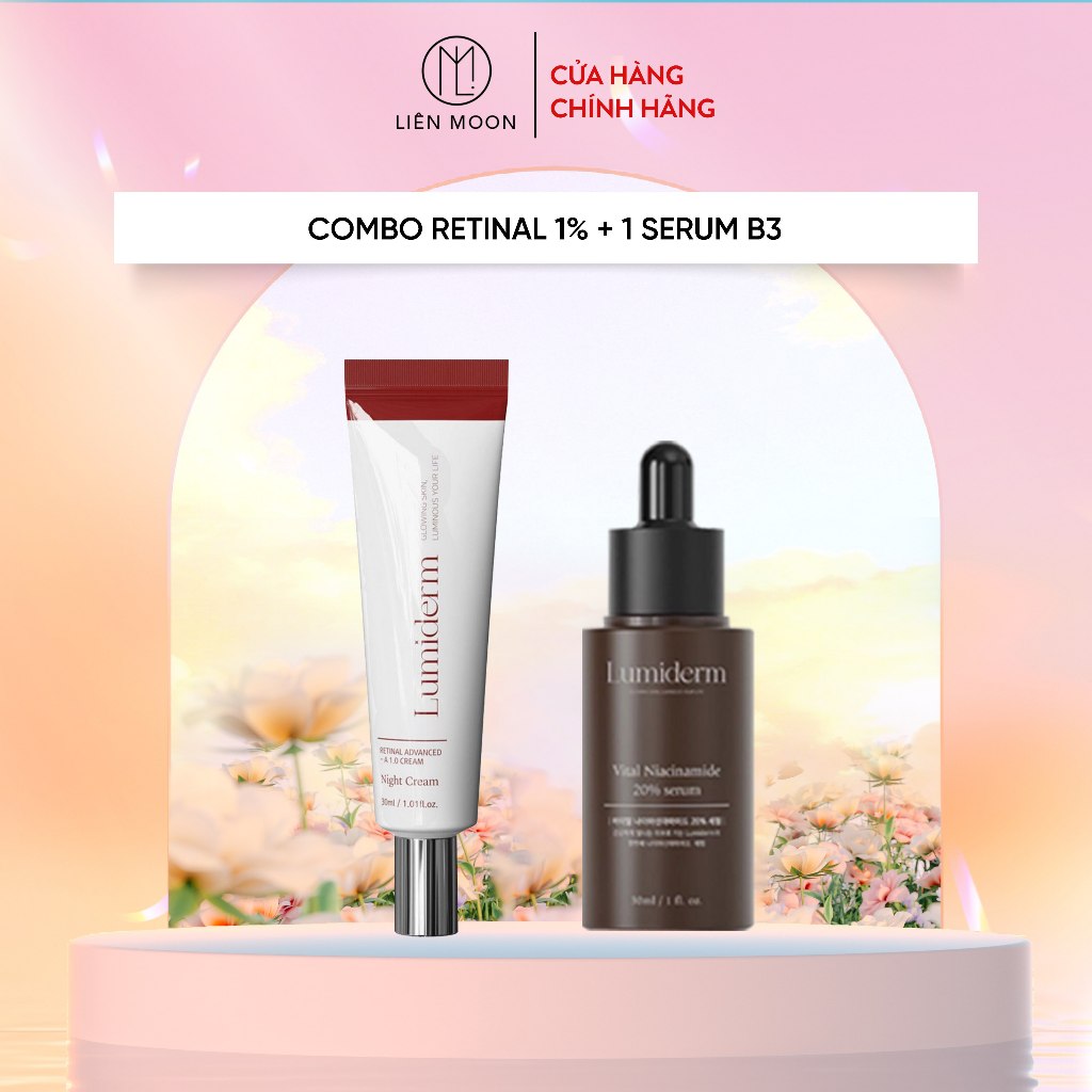 COMBO VIP 4 KEM RETINAL 1% ĐỎ + B3 NIACINAMIDE 20%