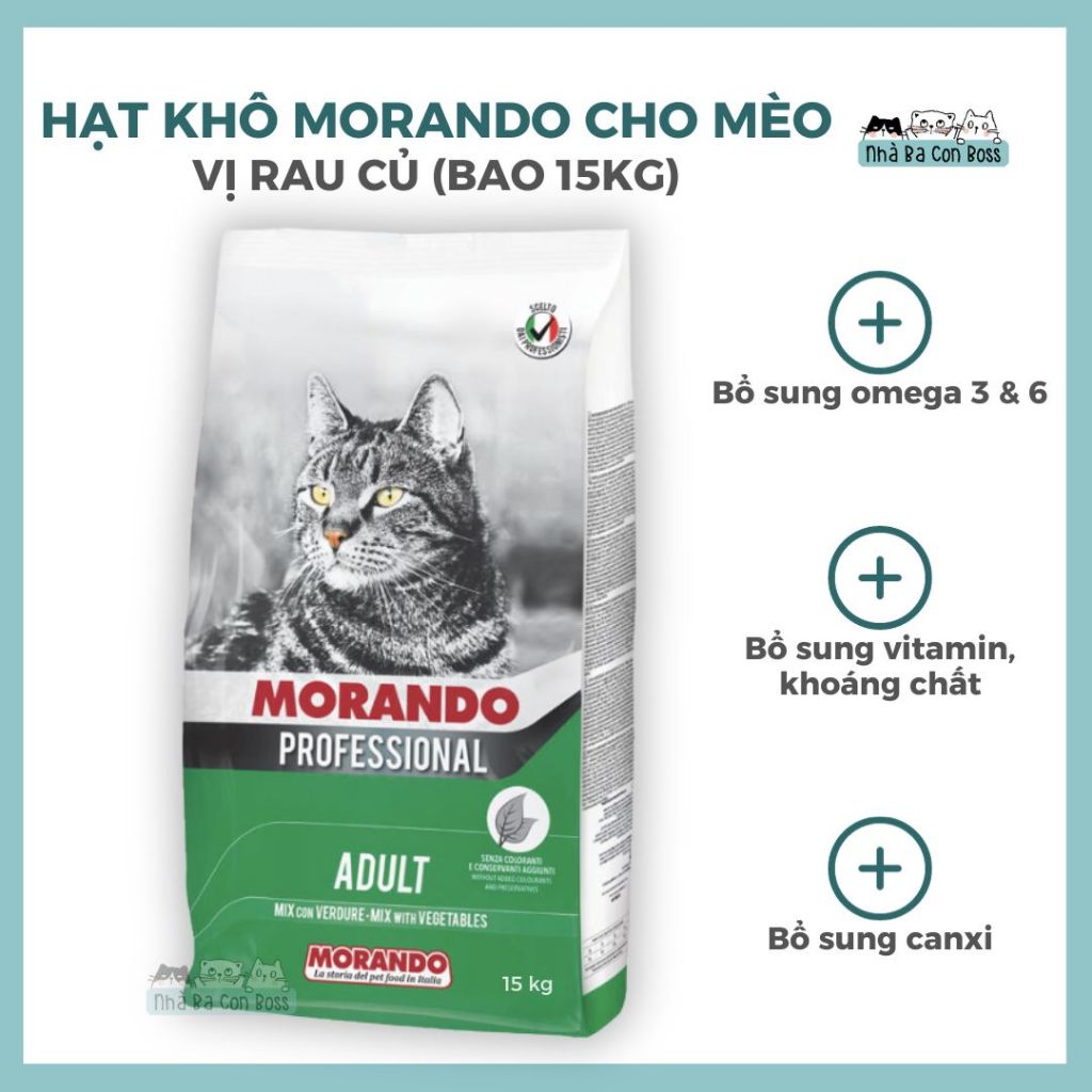 Hạt Cho Mèo Trưởng Thành (Adult) Morando Vị Rau Củ