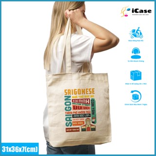 Túi vải Canvas iCase bộ sưu tập tỉnh thành Sài Gòn -  nhiều kích thước