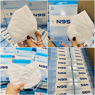 Combo 50 cái màu trắng khẩu trang n95 cửu long 6 lớp