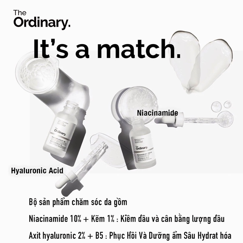 Serum ngừa mụn, sáng da, se khít Niacinamide 10% + Zinc 1% - The Ordinary 30ml.