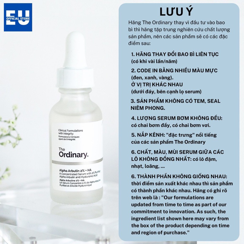 Serum ngừa mụn, sáng da, se khít Niacinamide 10% + Zinc 1% - The Ordinary 30ml.