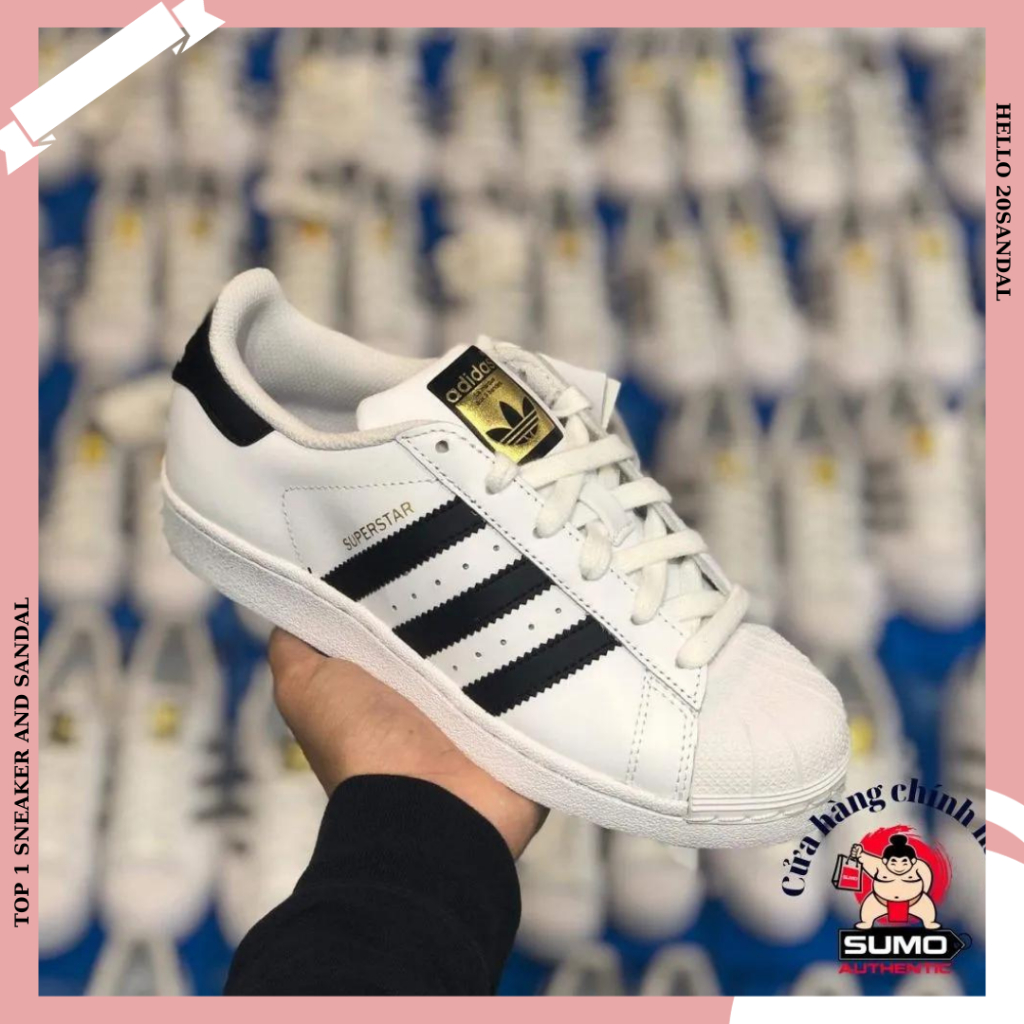 Giày Adidas Sò Đen Nam Nữ,Giày Adidas Sò Tem Vàng Phong Cách Thời Trang Dành Cho Nam Và Nữ Full Box Bill