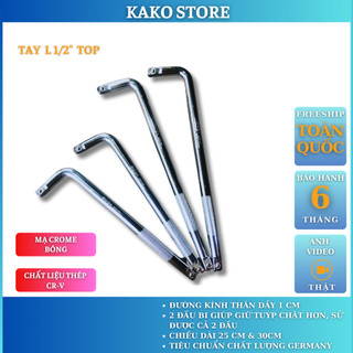 Cần siết đầu cong L 1/2"  , tay công chữ L, tay L vặn khẩu dài 25cm 30cm dụng cụ sửa chữa Kako store