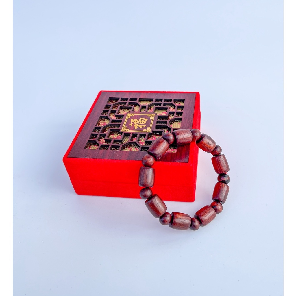 Vòng tay nam, nữ gỗ CẨM LAI đốt trúc 12ly may mắn bình an