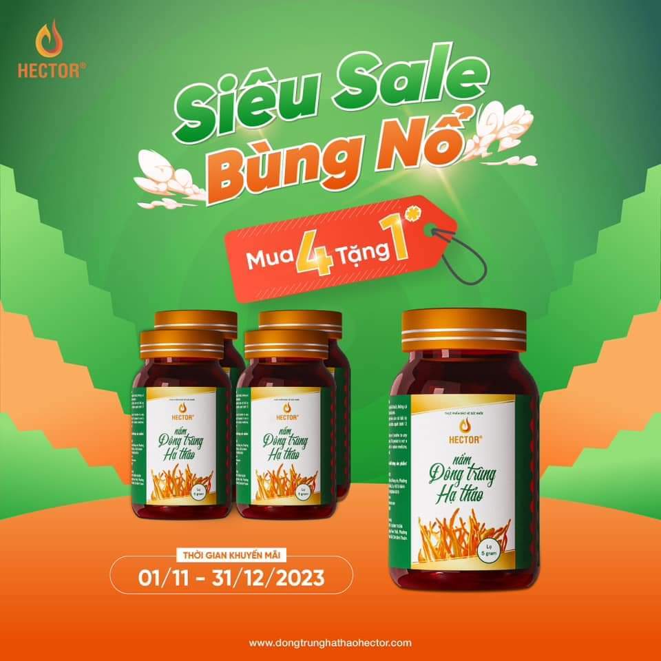 Đông trùng hạ thảo Hector- Viên nang- Tăng đề kháng, tăng sinh lý