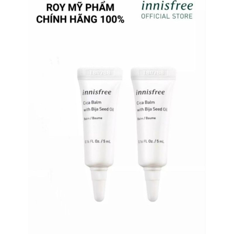 Bộ 2 kem dưỡng làm giảm thâm dịu làn da mụn mini size Innisfree Bija Cica Balm Ex