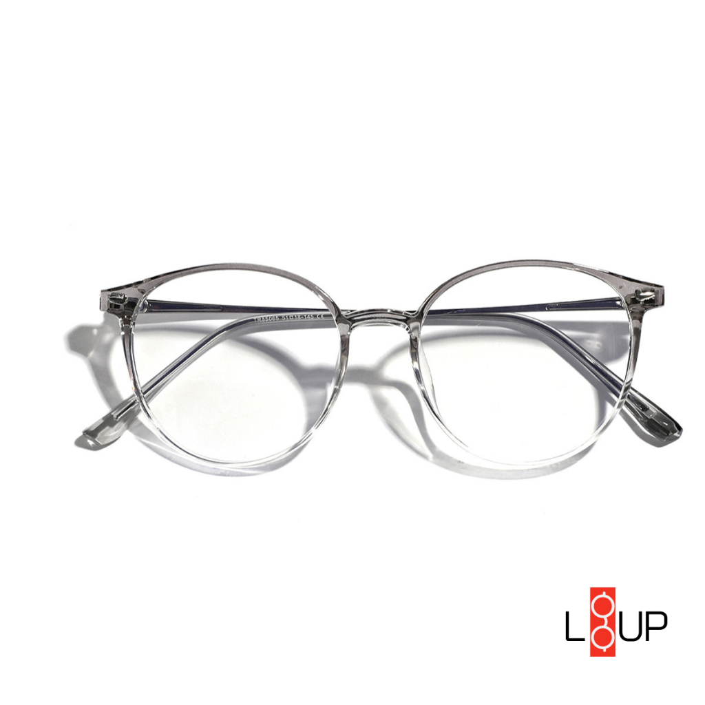 Gọng kính cận tròn cao cấp nam nữ thiết kế kim loại phối nhựa dẻo thanh lịch Liup Eyewear LU85065 có thể cắt cận