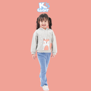 Áo Hoodie Bé Gái Chất Liệu Cotton Da Cá K'S CLOSET Cho Bé Gái (1-9 Tuổi) K's Closet E088TEF TM