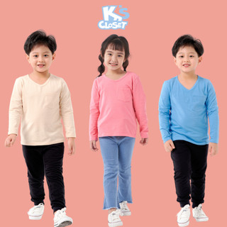 Áo Dài Tay Bé Chất Liệu Cotton Mỏng Cho Bé Trai và Bé Gái (1-9 Tuổi) K's Closet E016TEF / E017TEF TM