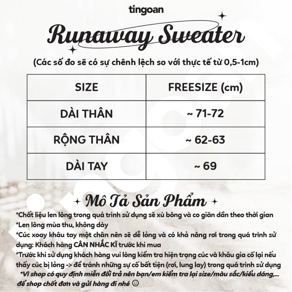 Áo len lệch vai trắng dáng rộng RUNAWAY SWEATER/WH tingoan SG