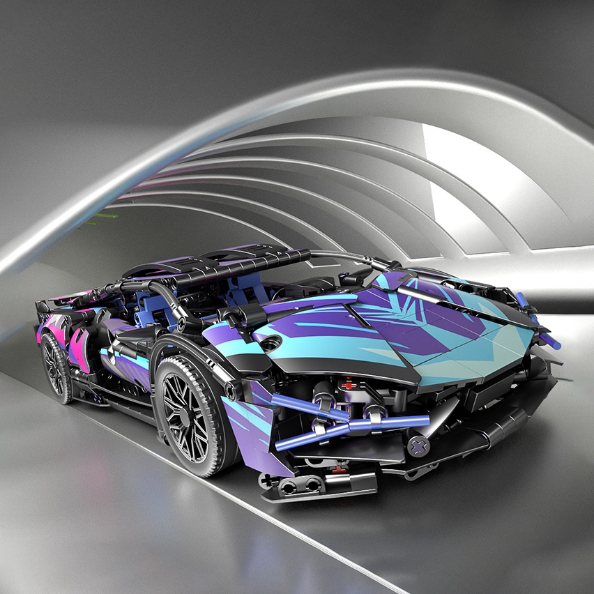 Đồ chơi lắp ráp ô tô siêu xe đồ chơi cho bé, đồ chơi lắp ráp mô hình thông minh cho bé BOBIKID LG19