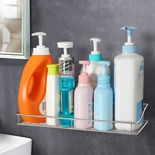 Kệ dán tường nhà tắm HOMEK, kệ đựng mỹ phẩm đa năng INOX CHỮ NHẬT dán tường siêu chắc