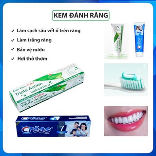 Kem đánh răng hương bạc hà Kem đánh răng nha đam giúp làm trắng sáng răng loại bỏ vết ố vàng