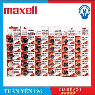 Vỉ 5 viên pin maxell cr2032 / cr2025 / cr2016 / cr1632 / cr1220 / cr1620 / cr1616 -3v chính hãng