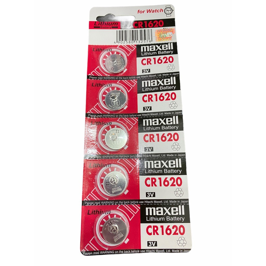 Vỉ 5 Viên Pin Maxell CR2032 / CR2025 / CR2016 / CR1632 / CR1220 / CR1620 / CR1616 Lithium 3V Chính Hãng