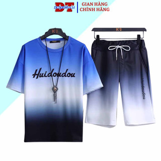 Đồ Bộ Quần Áo Thể Thao Nam Mùa Hè Chất Thun Lạnh Co Giãn 4 Chiều 4 Màu Huidoudou