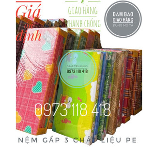 NỆM GẤP 3 PE ĐỘ DÀY 3 PHÂN SIZE 80CM,1M,1M2 X 2M