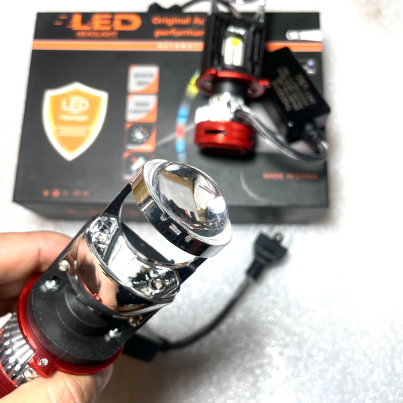 Đèn Pha Bi Cầu V80 chân H4 Công Suất 55w lắp đặt cho Ô tô và Xe Máy