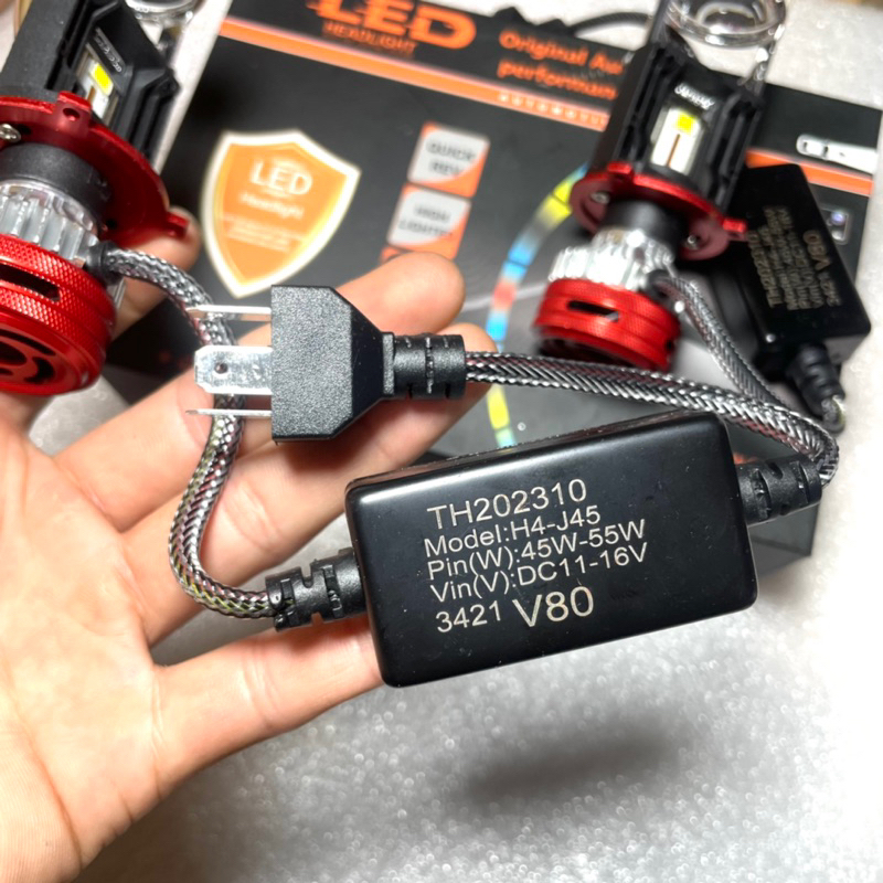 Đèn Pha Bi Cầu V80 chân H4 Công Suất 55w lắp đặt cho Ô tô và Xe Máy