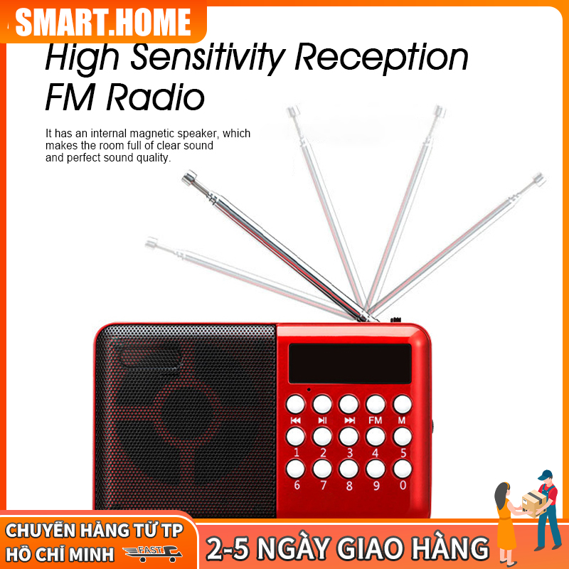 【Giảm giá】Radio đài Fm-ĐÀI RADIO FM NGHE NHẠC QUA USB VÀ THẺ NHỚ