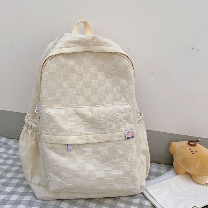Balo Caro Trơn Dày, Đẹp Chống Nước, Cặp Xách Sinh Viên Học Sinh Thời Trang Hàn Quốc