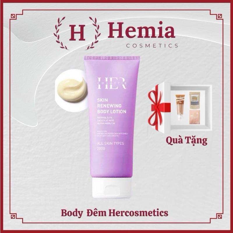 Kem Body HERCOSMETICS , Body  Treatment, Retinol,Dưỡng Trắng Da Dưỡng Ẩm Toàn Thân