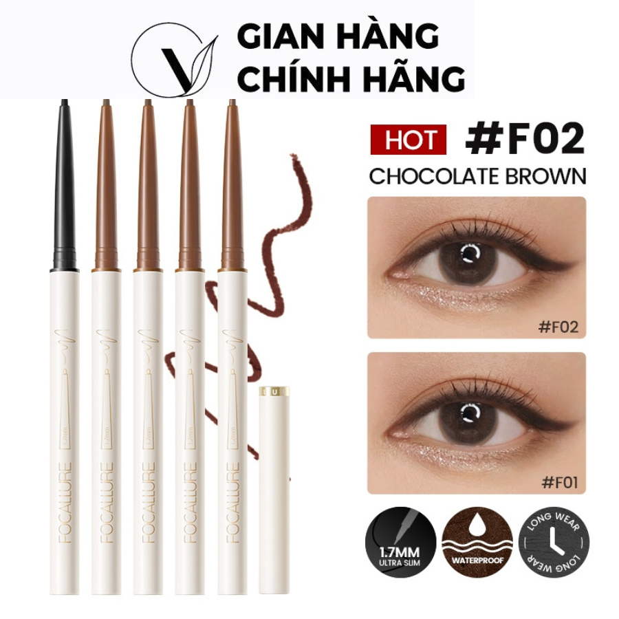 Bút chì kẻ mắt FOCALLURE đầu mảnh 1.7mm chống thấm nước lâu trôi 1g FA243