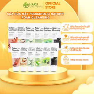Sữa rửa mặt foodaholic nature foam cleansing - sữa rửa mặt haru việt nam official làm sạch da trả lại da láng mịn 150ml