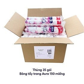 Sỉ combo 35 bông tẩy trang Aura Beauty 120+30 miếng