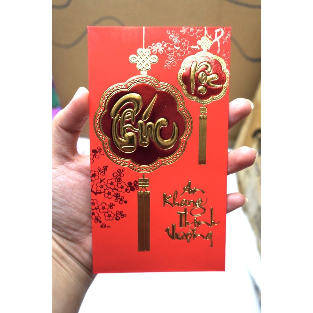 6 Bao Lì Xì Chữ Nổi 3D, Lì Xì Tết Đỏ Giáp Thìn 2024