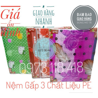NỆM GẤP 3 CHẤT LIỆU PE HÀN QUỐC (1m6 x 2m x 3 Phân) GIÁ RẺ
