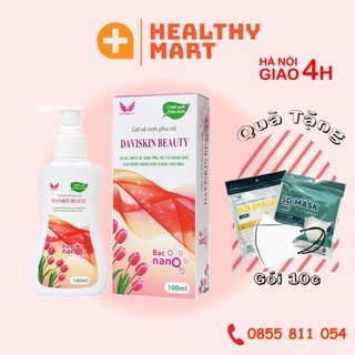 ✔️️️Dung dịch vệ sinh phụ nữ Daviskin beauty Nước rửa phụ khoa Gel vệ sinh làm sạch thơm và khang khuan 100ml Davi co