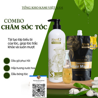 Combo dầu gội phục hồi, hấp siêu mượt hương nước hoa và tinh dầu dưỡng cao cấp