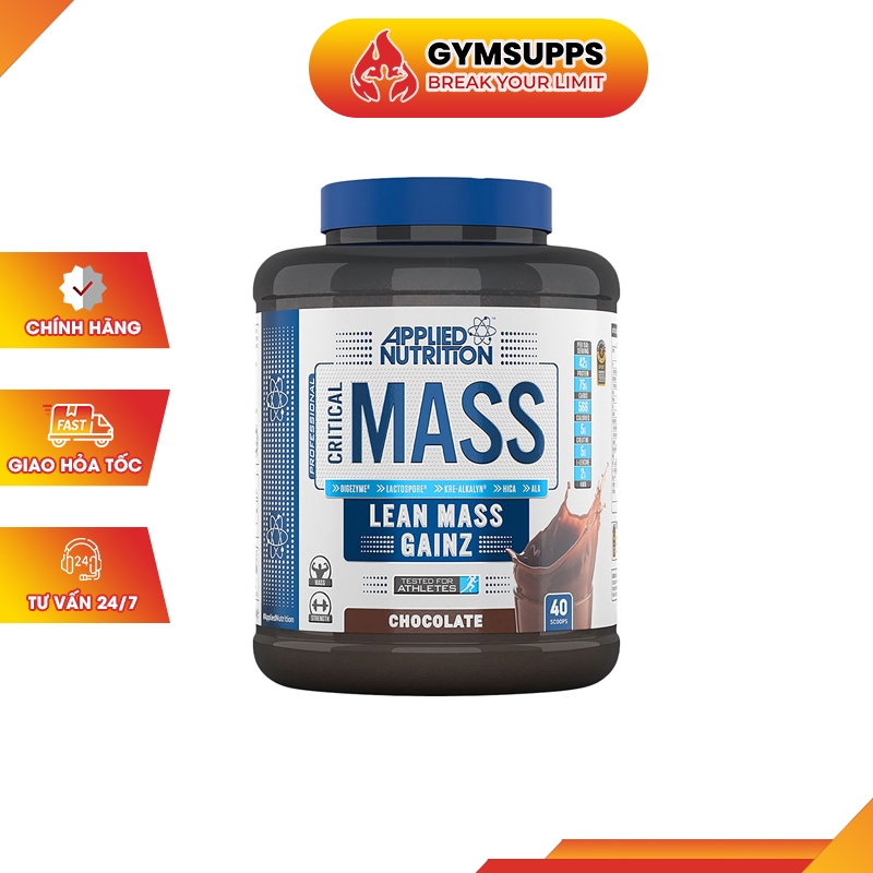 Sữa Dinh Dưỡng Tăng Cân Nhanh Applied Nutrition Critical Mass (2.4kg) - Authentic 100%