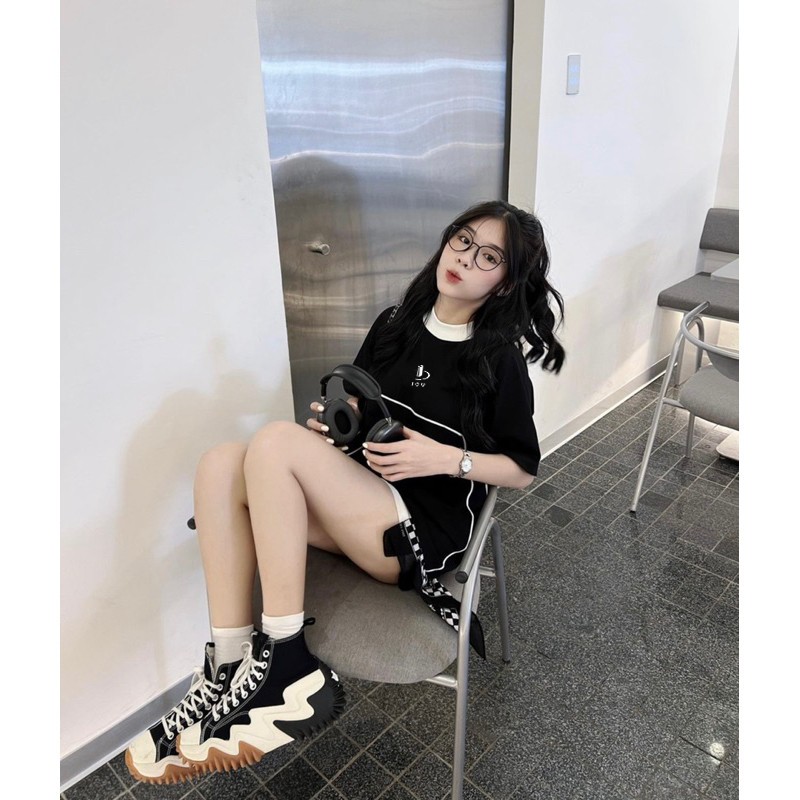 Áo Thun Nam Nữ IGU LINE Chất Cotton Phối Line Phong Cách Hàn Quốc.