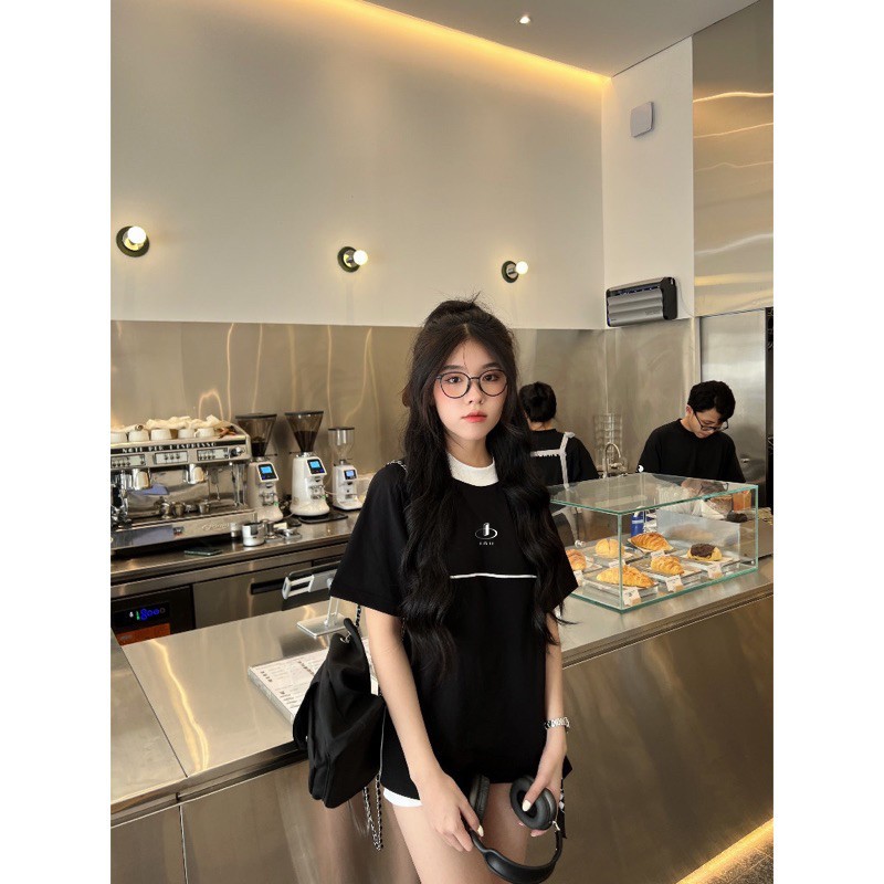 Áo Thun Nam Nữ IGU LINE Chất Cotton Phối Line Phong Cách Hàn Quốc.