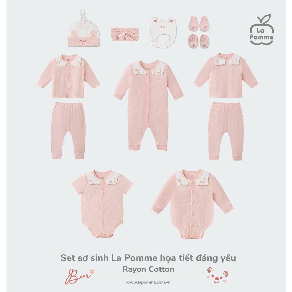 Lapome - Sét sơ sinh Họa tiết đáng yêu LP052