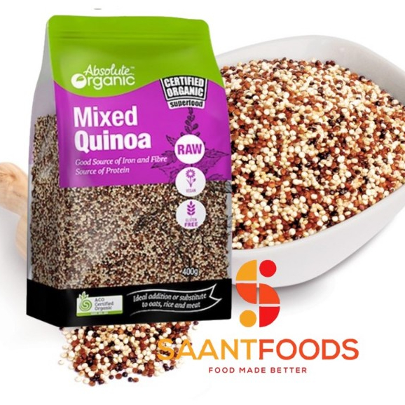 Hạt Diêm Mạch Hữu Cơ Mixed Quinoa Absolute Organic 400gram