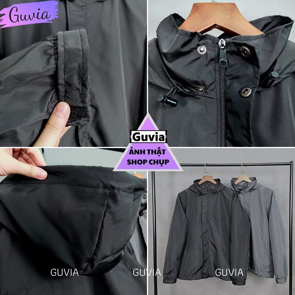 Áo Khoác Bomber Dù TRƠN CÓ MŨ Nam Nữ Form Rộng Lớp, Áo Khoác Áo Gió Bomber Bóng Chày Chống Nắng GUVIA AKD101