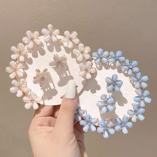 Set kẹp tóc hoa đá pha lê cứng cáp nhiều màu