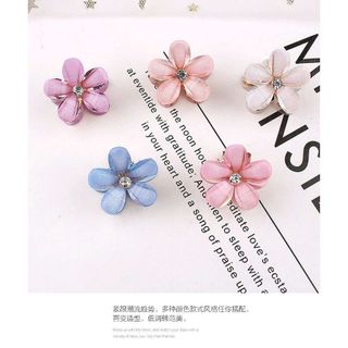 Set kẹp tóc hoa đá pha lê cứng cáp nhiều màu