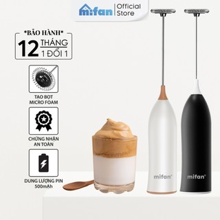 Máy Đánh Trứng Sữa Tạo Bọt Cafe Cầm Tay Mini Pin Sạc Cao Cấp MIFAN 2023 - Nhựa ABS, thép không gỉ - Hàng Chính Hãng