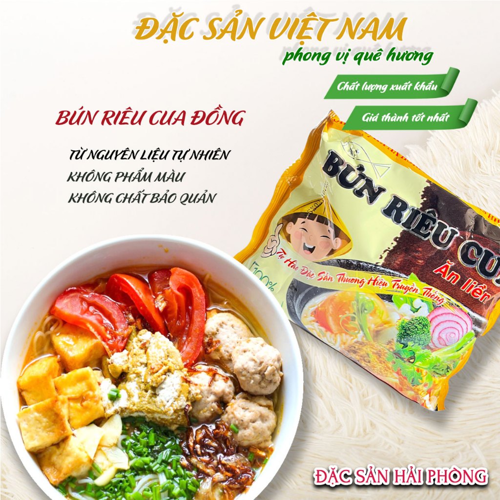 Bún riêu cua đồng - Thương hiệu KHÁNH THỌ - Đặc sản Hải Phòng - Kingsmart