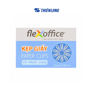 Ghim vòng kẹp giấy tài liệu văn phòng phẩm Thiên Long FO-PAC01 25mm giữ văn bản học sinh tiện lợi tối đa 10 tờ A4