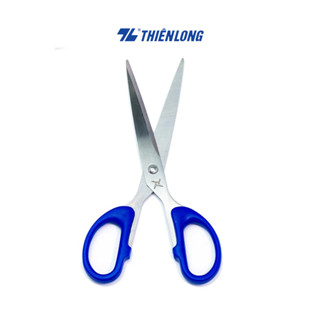 Kéo thủ công văn phòng 178,5 mm Thiên Long FO-SC01 tiện lợi, chất liệu cao cấp không gỉ - Đen/Đỏ/Xanh - Giao ngẫu nhiên