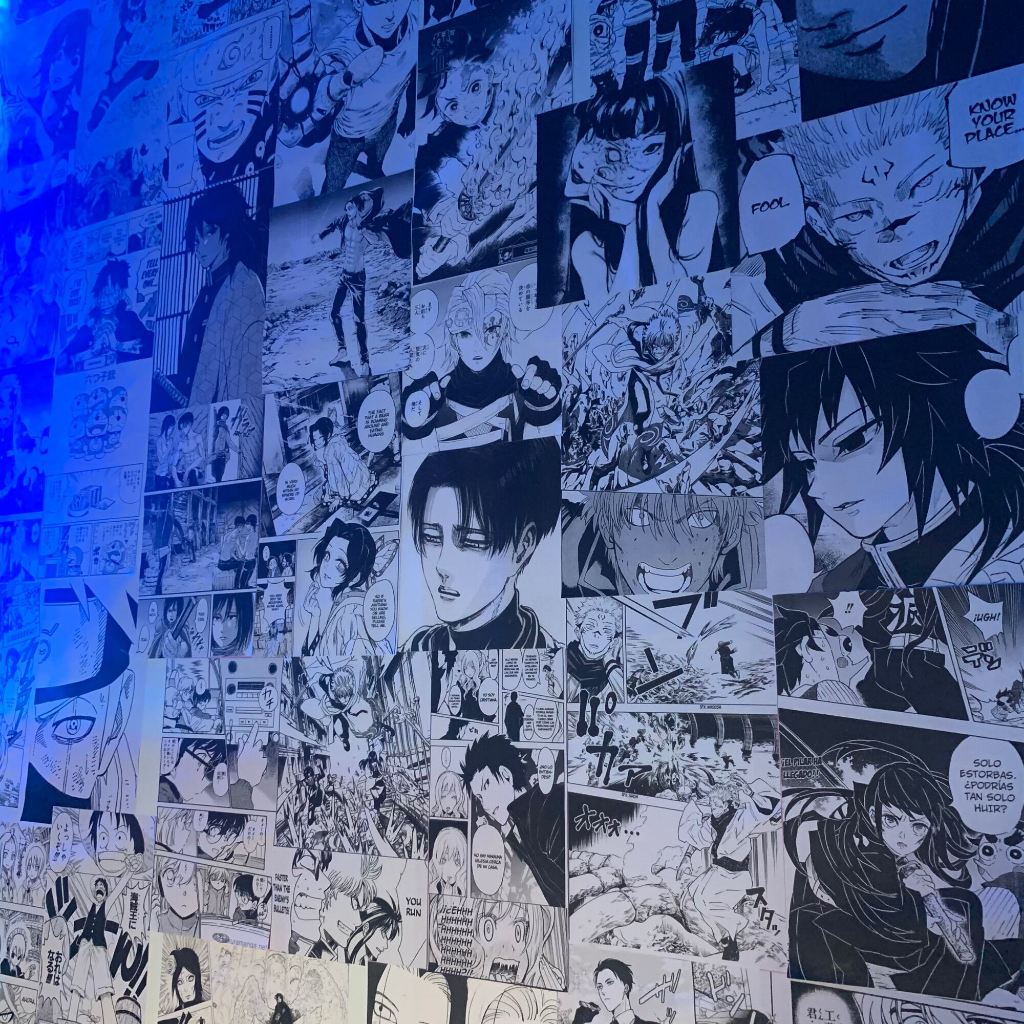 100 Tờ Giấy dán tường, tranh dán tường anime manga có keo dán sẵn